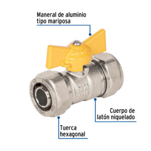 Valvula esfera para PE AL PE 1/2" Foset