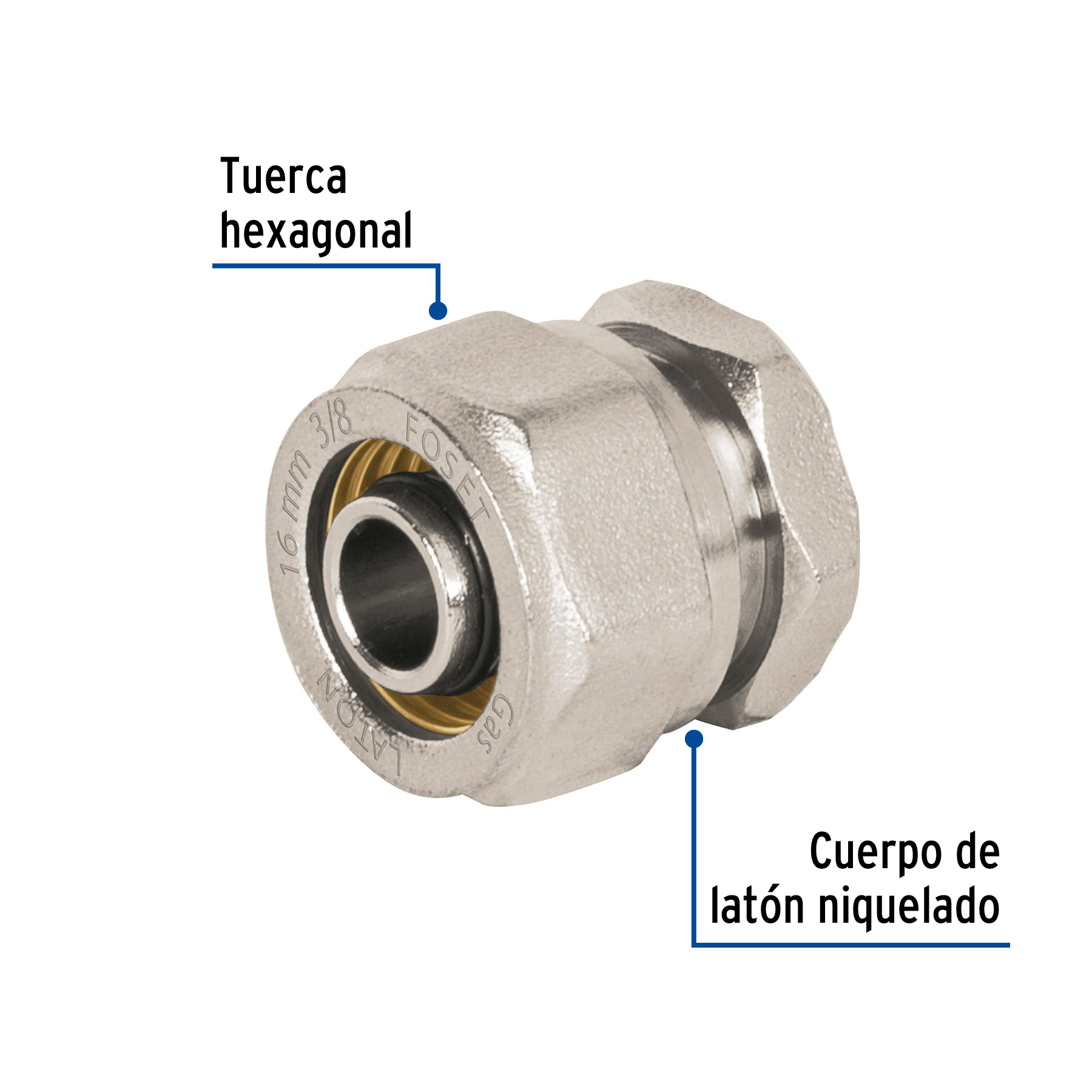 Tapon para PE AL PE de 3/8" Foset