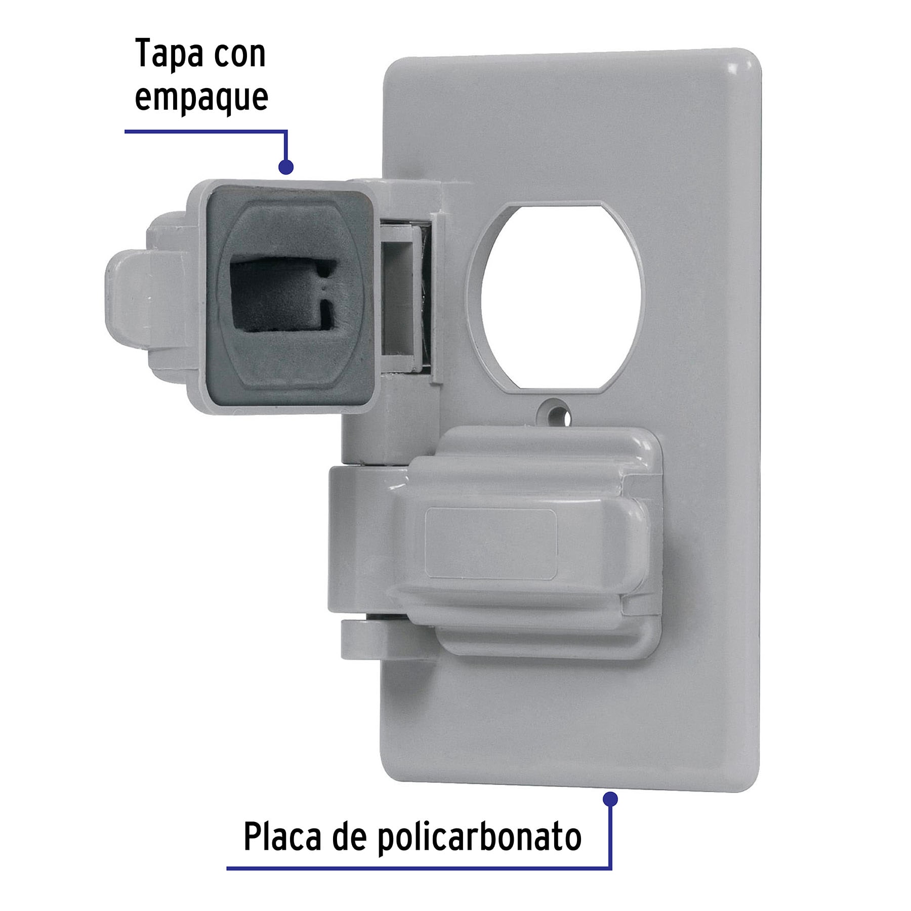 Tapa Placa duplex de policarbonato para interperie