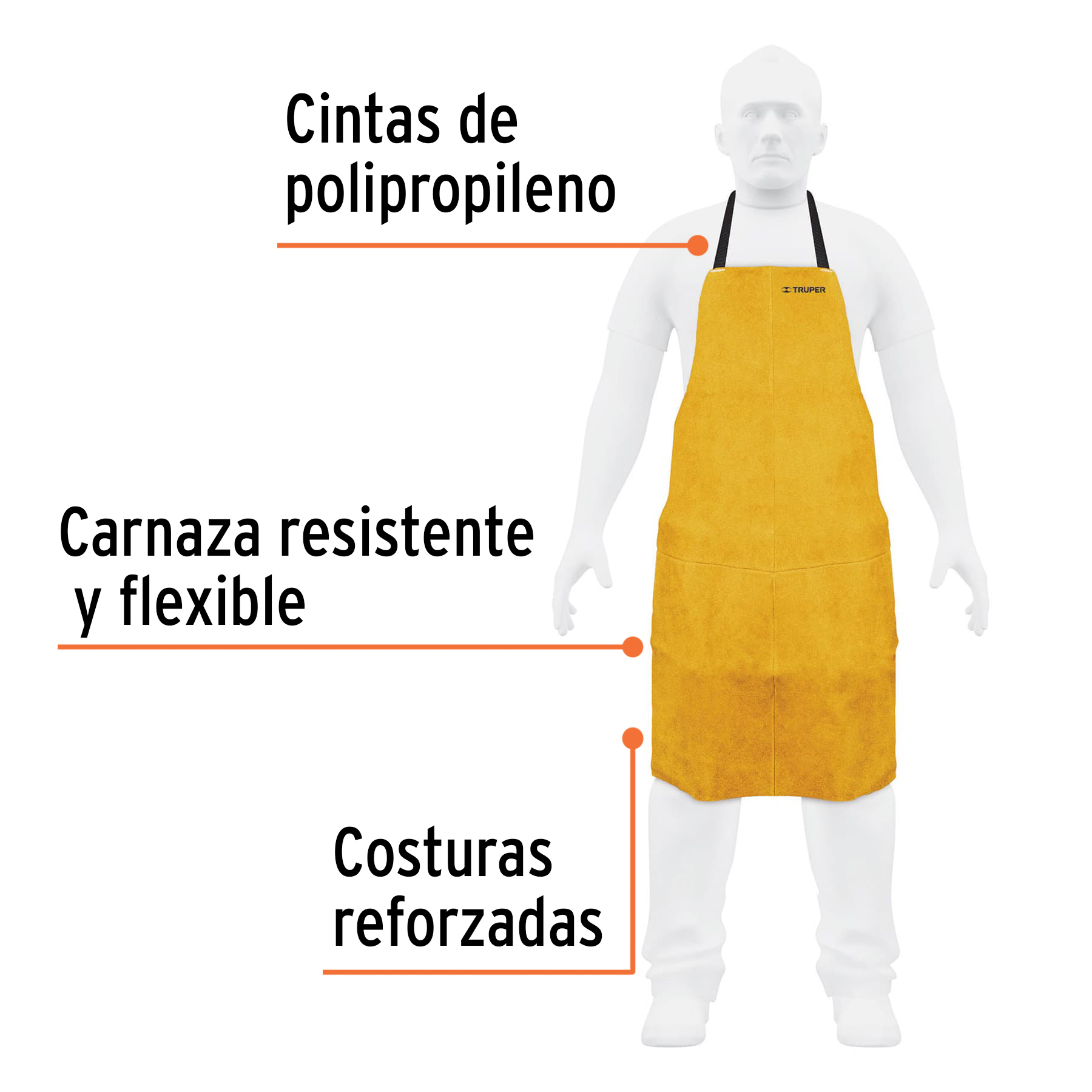 Proteccion para soldar peto de carnaza