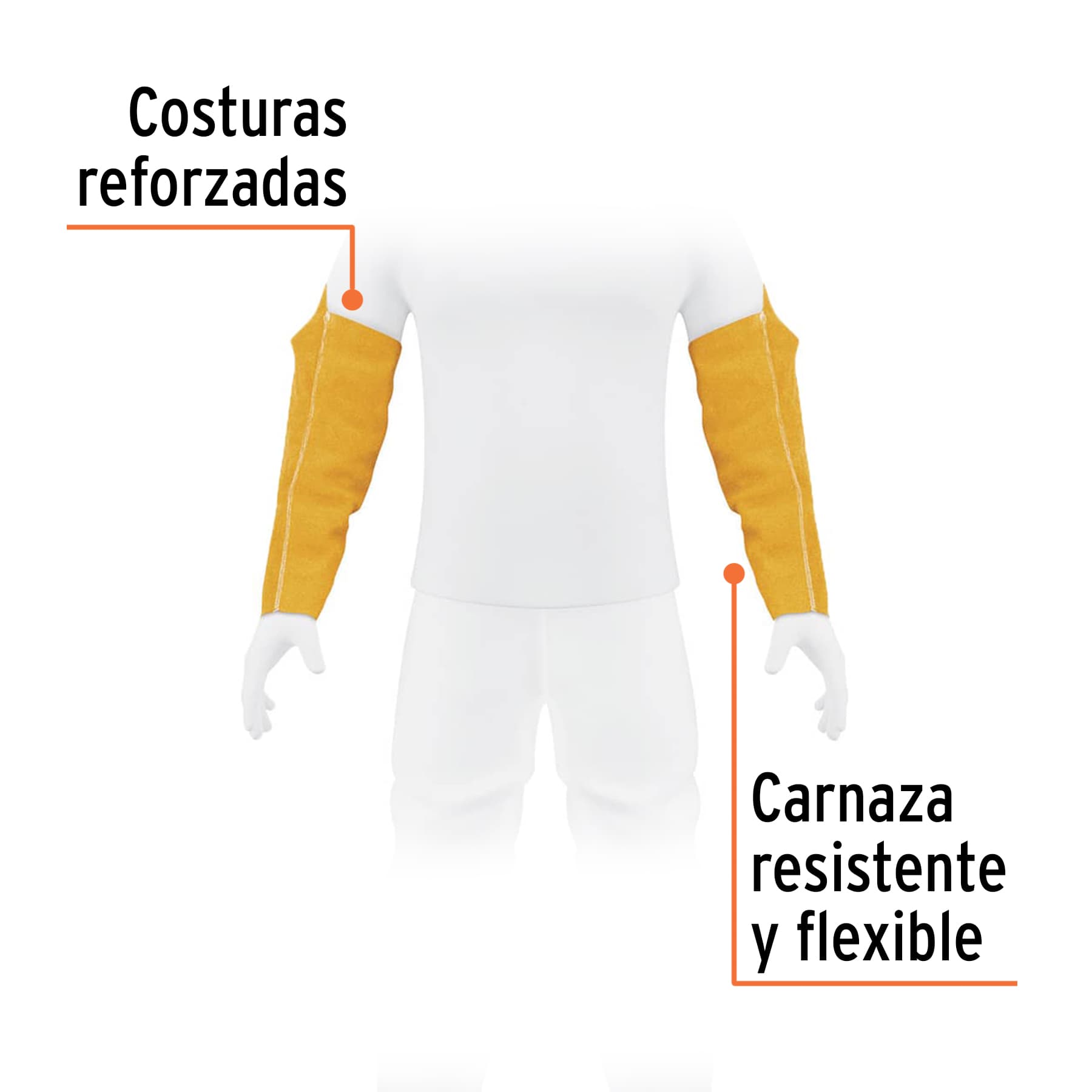 Proteccion para soldar mangas de carnaza