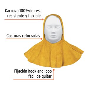 Proteccion para soldar capucha de carnaza