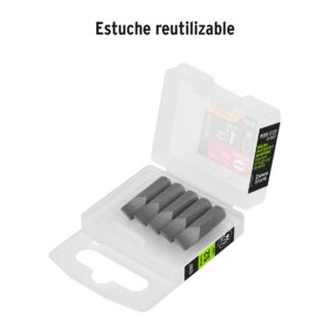 Pack de 5 Puntas planas de 1/4