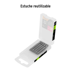 Pack de 5 Puntas planas de 1/4