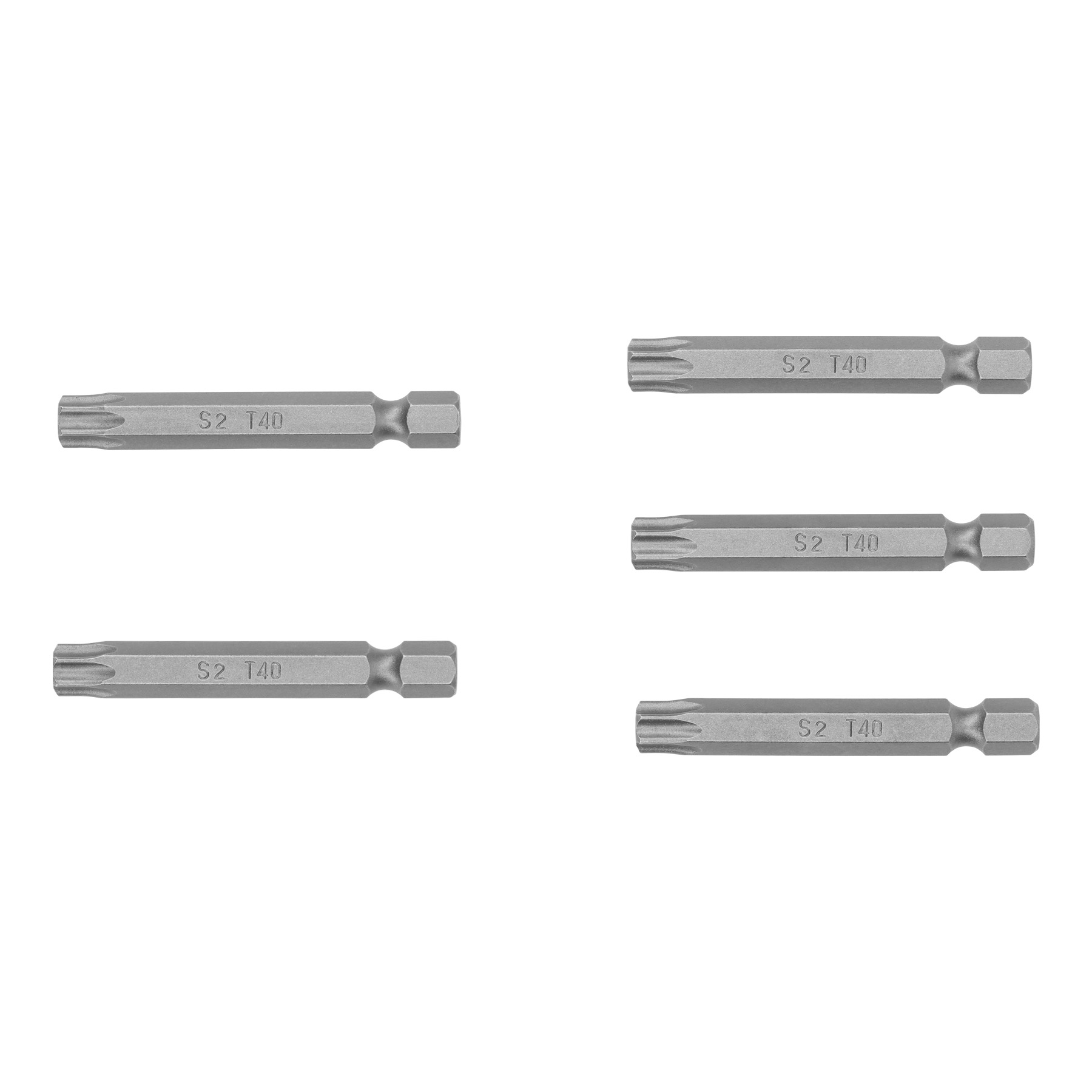 Puntas para desarmador Torx seg T40, 2", 5 piezas