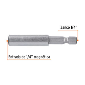 Pack de 5 Extensiones magneticas 60mm para puntas desarmador