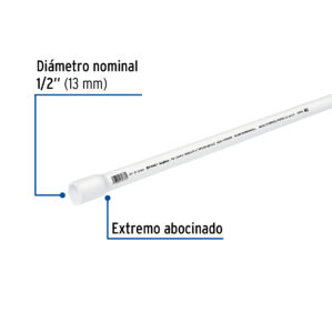 Tubo de PVC hidraulico cedula 40 1/2" tramo 3m