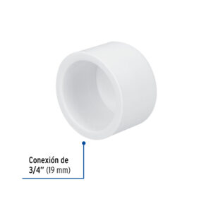 Tapon de PVC Hidraulico 3/4"