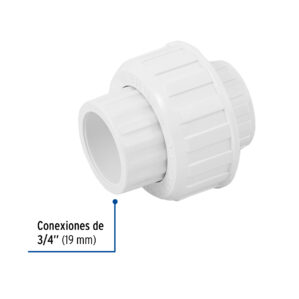 Tuerca union lisa de PVC Hidraulico 3/4"