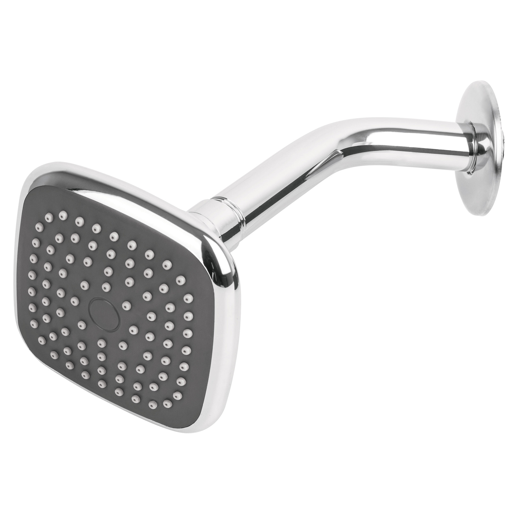 Regadera cuadrada de ABS 3-3/4" con brazo Basic