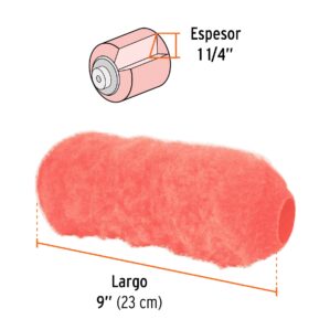 Repuesto rodillo para superficie extra rugosa para pintar felpa 9x1-1/4