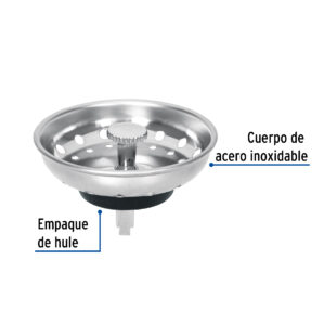 Canastilla de acero inox para tarja contracanastas 3-1/2"