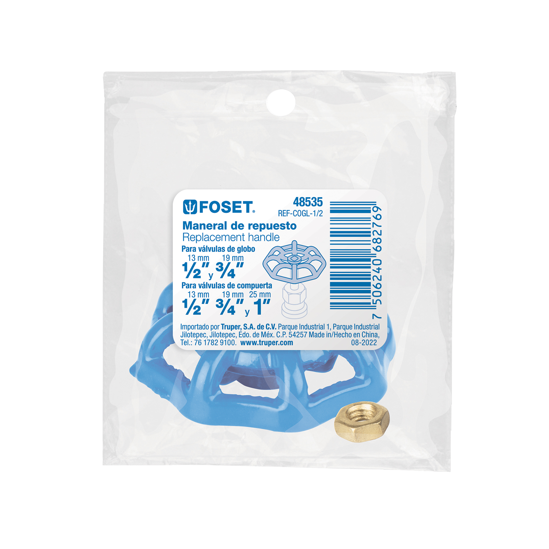 Repuesto de volante valvulas de globo compuerta 1/2 3/4 y 1"