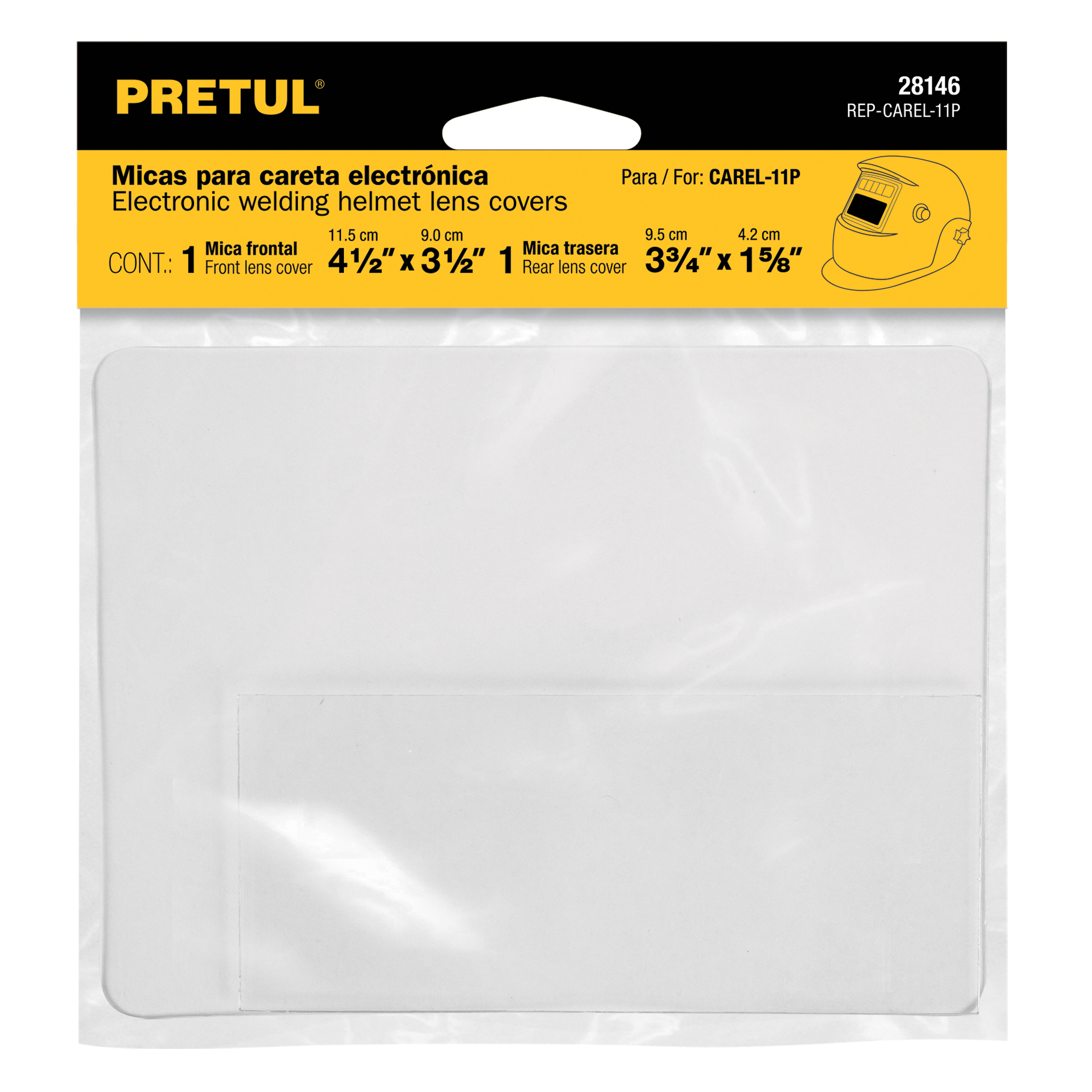 Repuesto de micas para careta CAREL-11P, Pretul