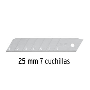 Cuchillas de repuesto para cutter de 25 mm 10 piezas