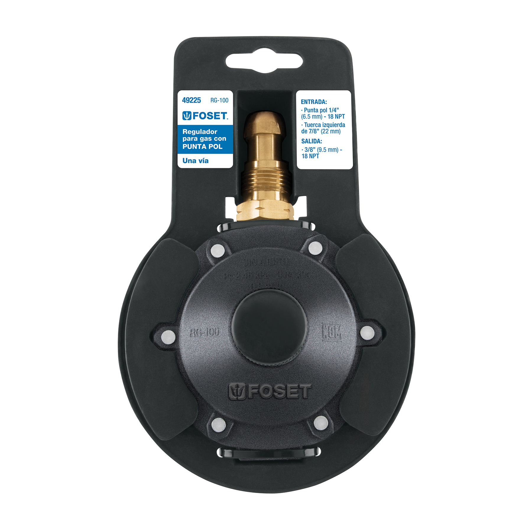Regulador para tanque de Gas LP de 1 via