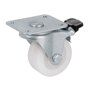 Rodaja de 2" Placa Giratoria con Freno Carga 30kg