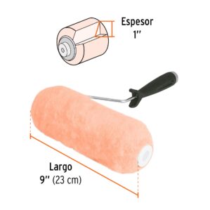 Rodillo para pintar con felpa 9x1