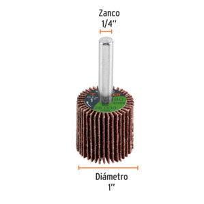 Rueda flap de 1", grano 80