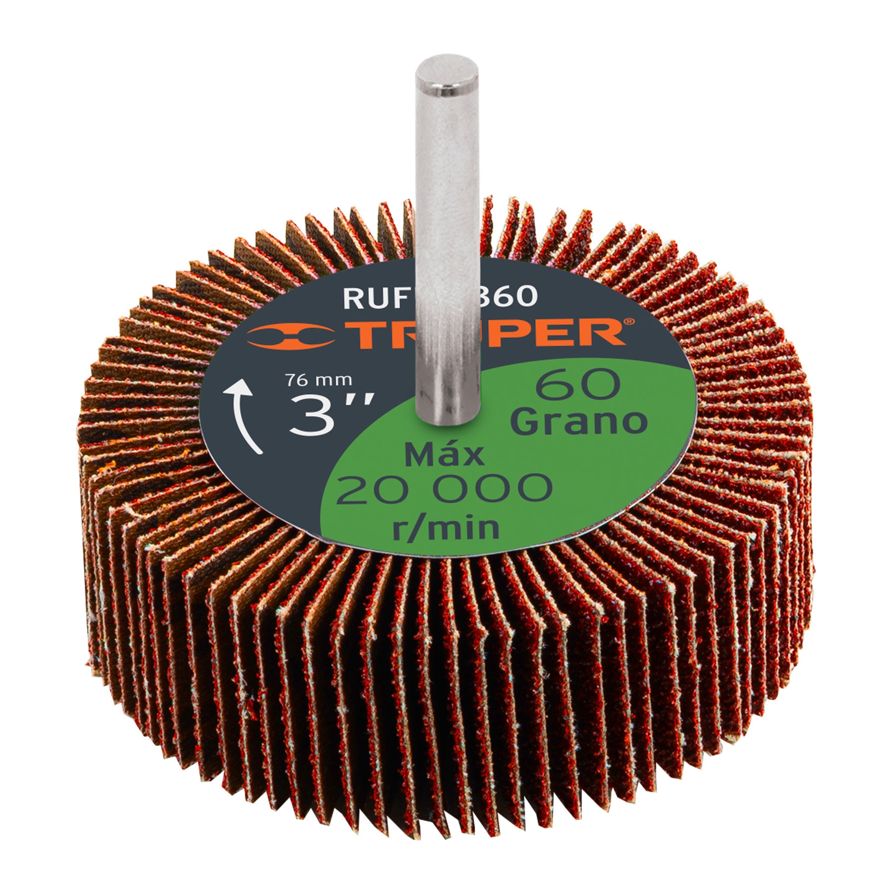 Rueda flap de 3" Grano 60