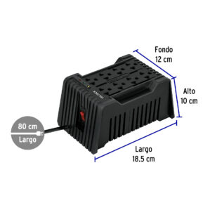 Regulador de voltaje de 1200VA de 600w 8 contactos