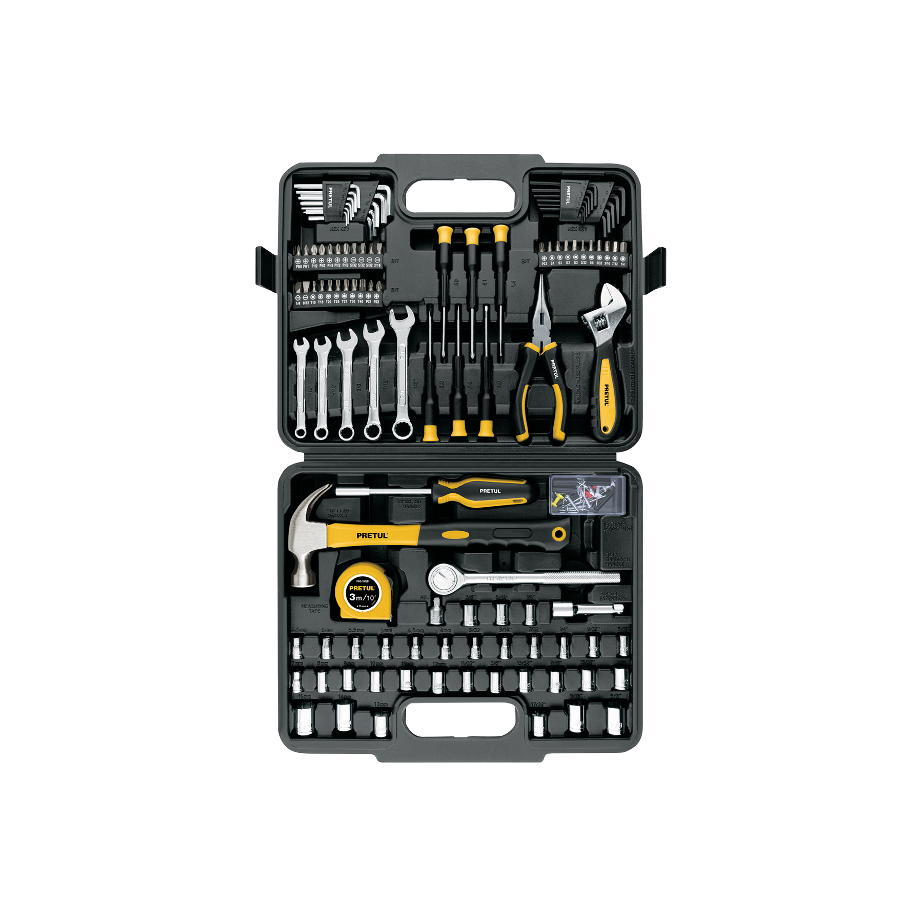 Juego de herramientas para mecanica de 109 piezas Pretul