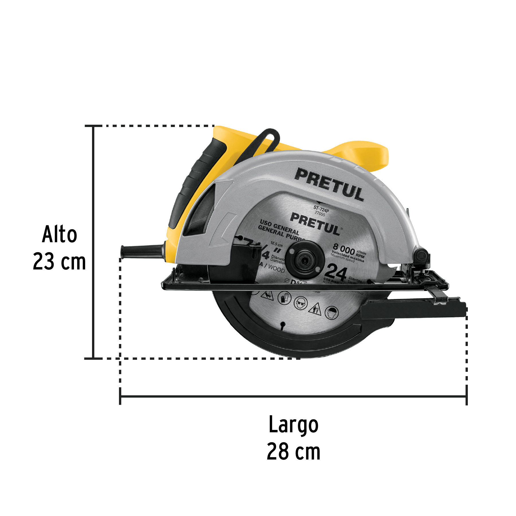 Sierra circular 7-1/4" 1200w Pretul