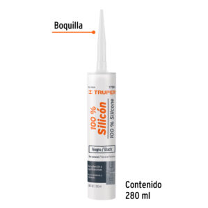 Sellador negro 100% de silicon 280ml