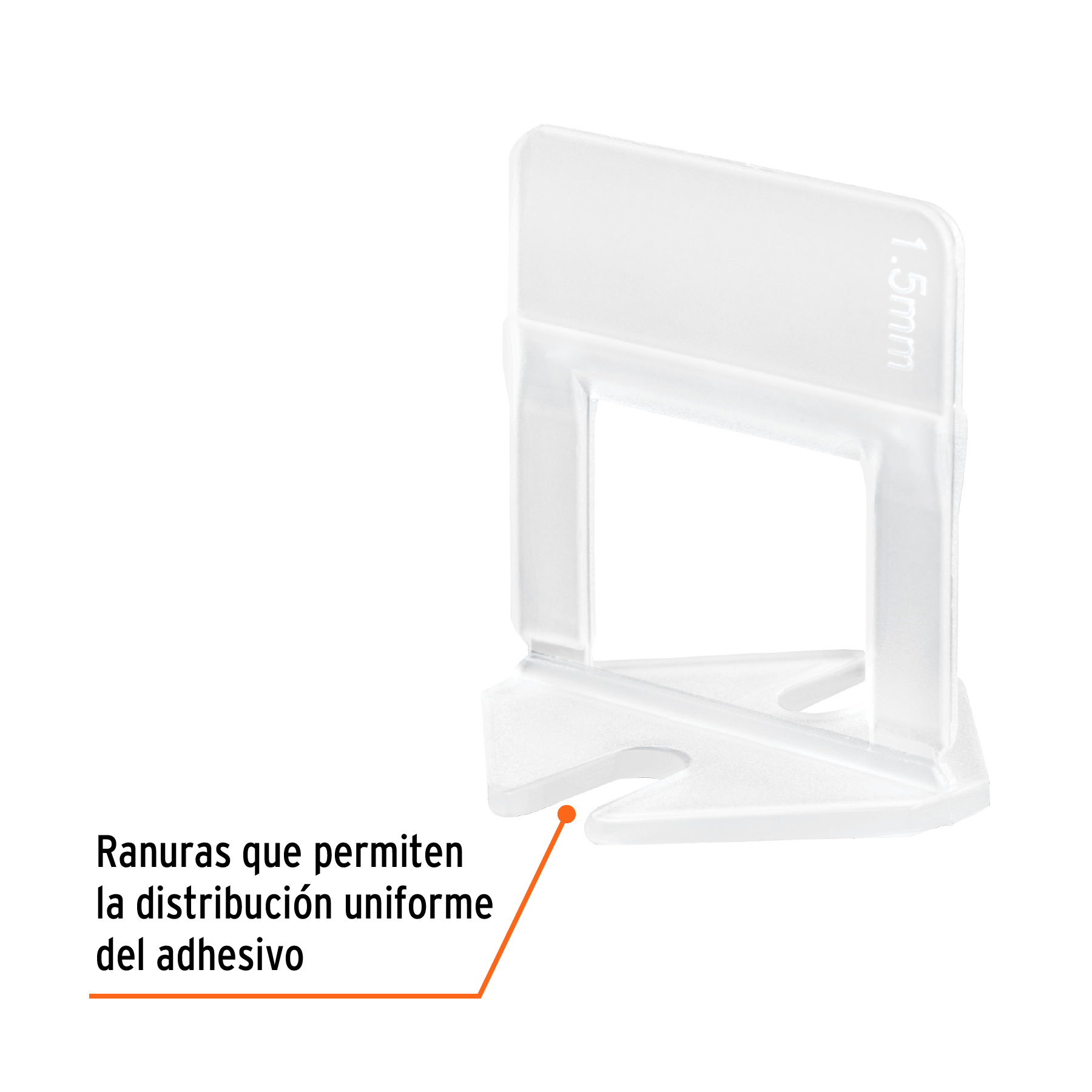 Bolsa con 100 anclas de 1.5mm para nivelacion de azulejos