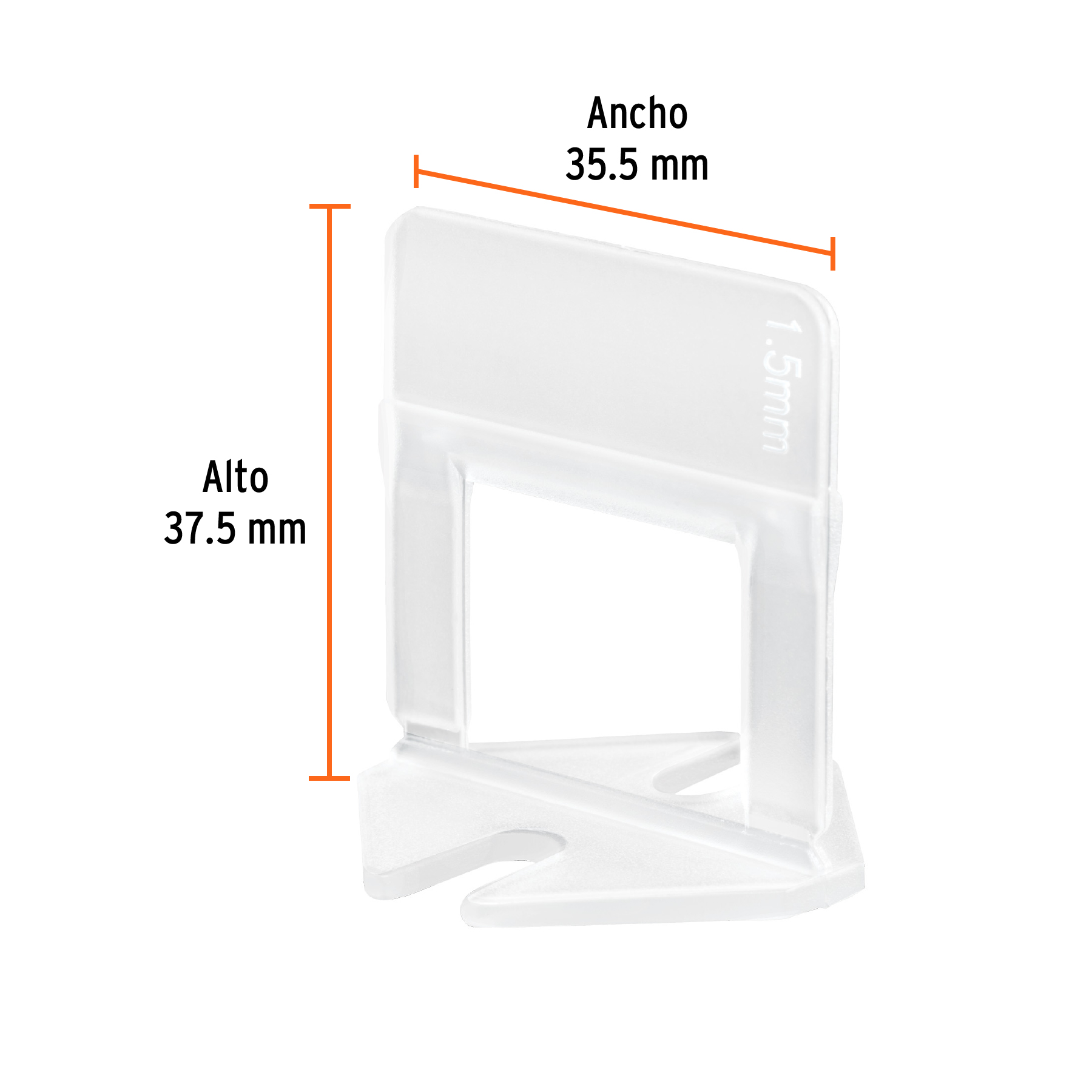 Bolsa con 100 anclas de 1.5mm para nivelacion de azulejos