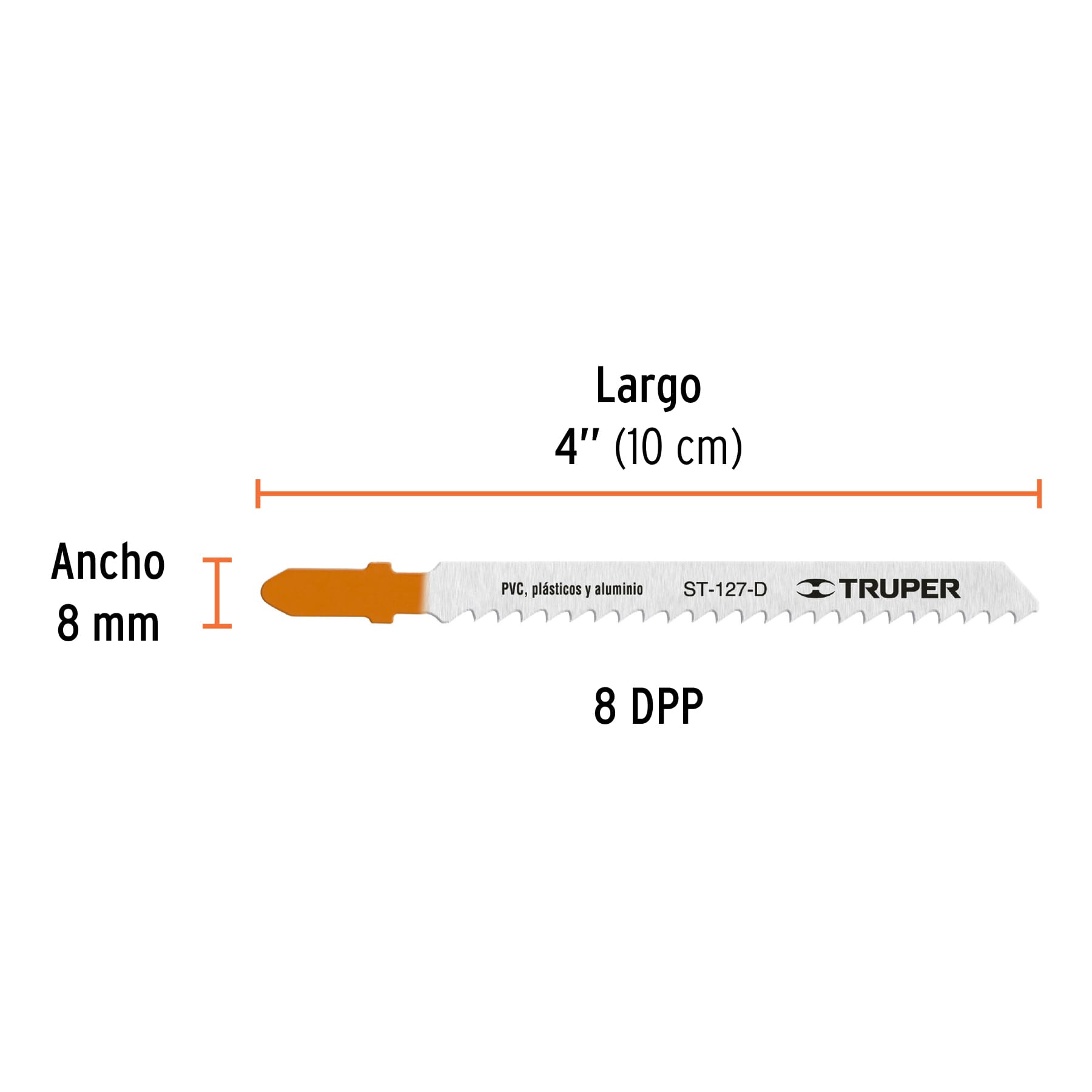 Juego 5 Seguetas Metal Plastico Aluminio Corte Rapido 8 DPP