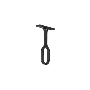 Soporte central para tubo ovalado de closet Negro Mate