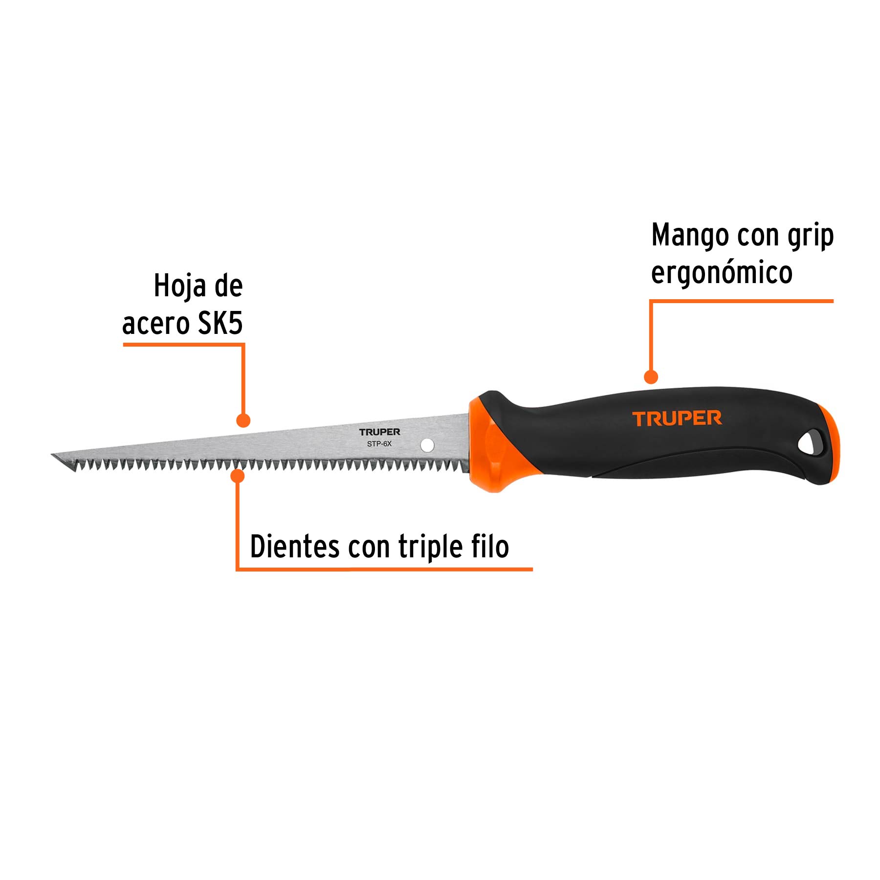 Serrucho para plafon y muros de yeso de 6"