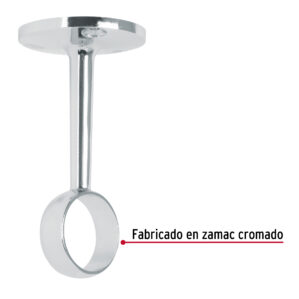 Soporte central para tubo redondo de closet de 1"