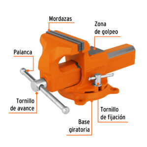 Tornillos de banco tipo Europeo hierro Modular 4"