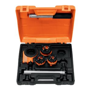 Juego de tarrajas para tubo 4 piezas de 1/2" a 1"