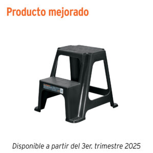 Taburete ligero de plastico, 2 peldaños