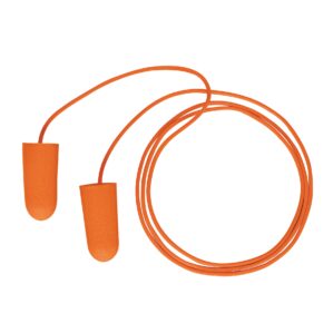 Tapon auditivo desechable de espuma con cordon