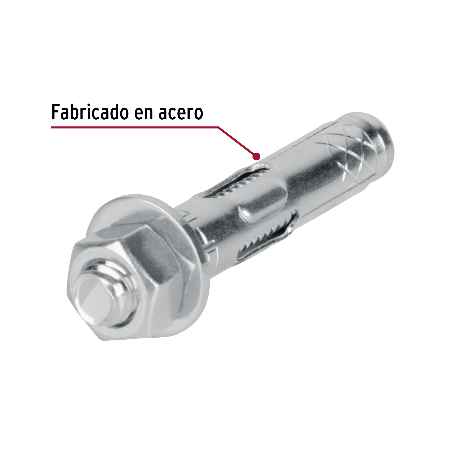 Taquete de expansion 5/16" con tornillo bolsa 4 pzas