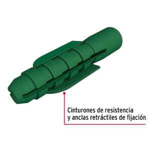 Taquete plastico de 1/2" Pack 50 piezas