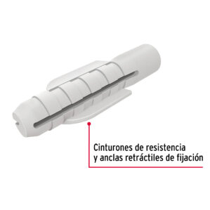 Taquete plastico de 3/16" Pack 50 piezas
