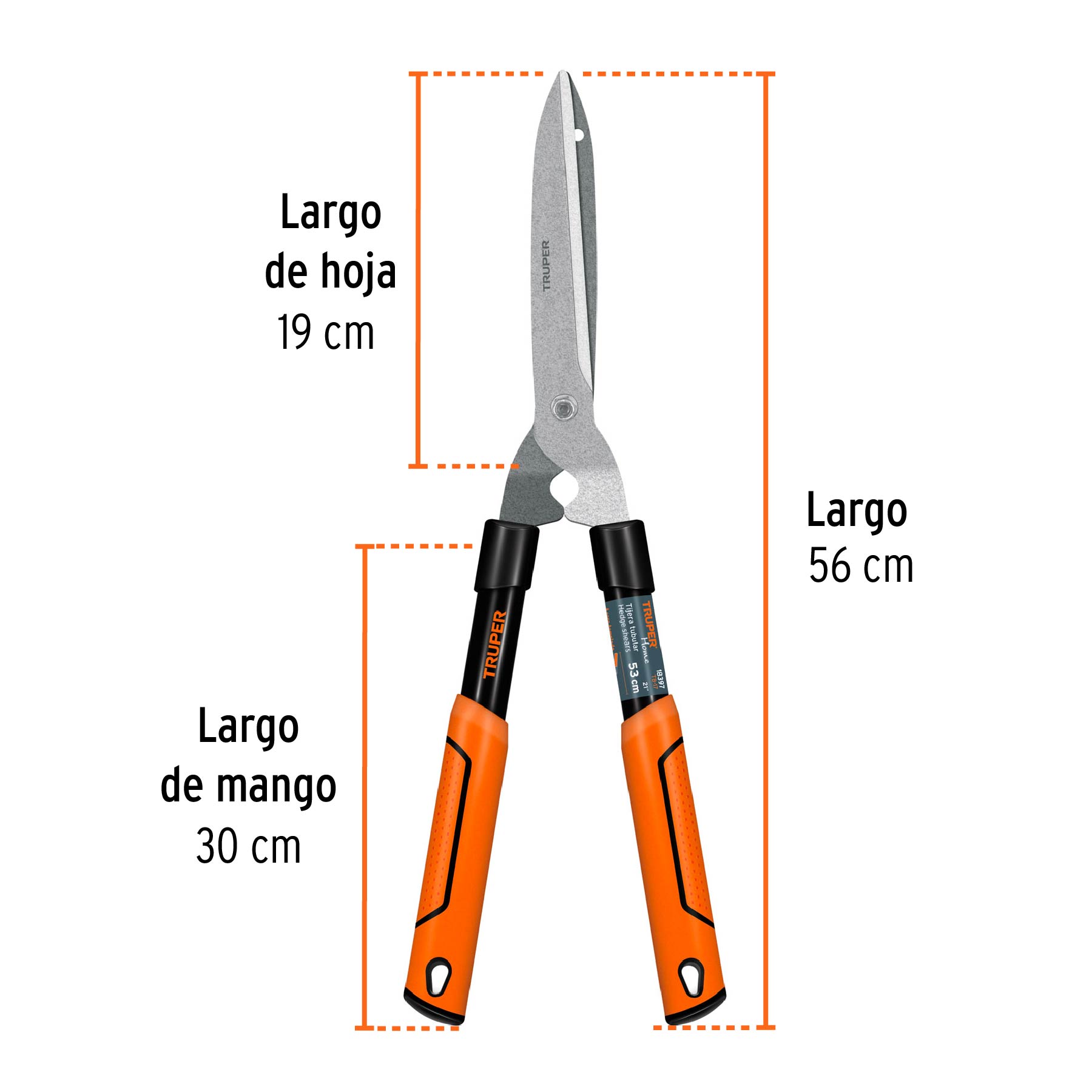 Tijera para poda ligera 53cm mango tubular