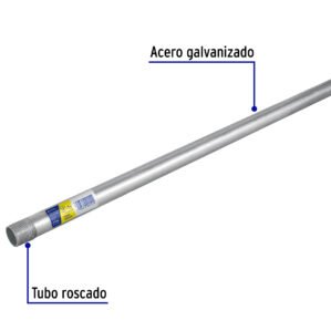 Tubo Conduit 1/2" galvanizado de 3m pared gruesa