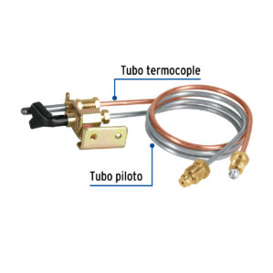 Termopar con piloto y tubo de aluminio, 60 cm