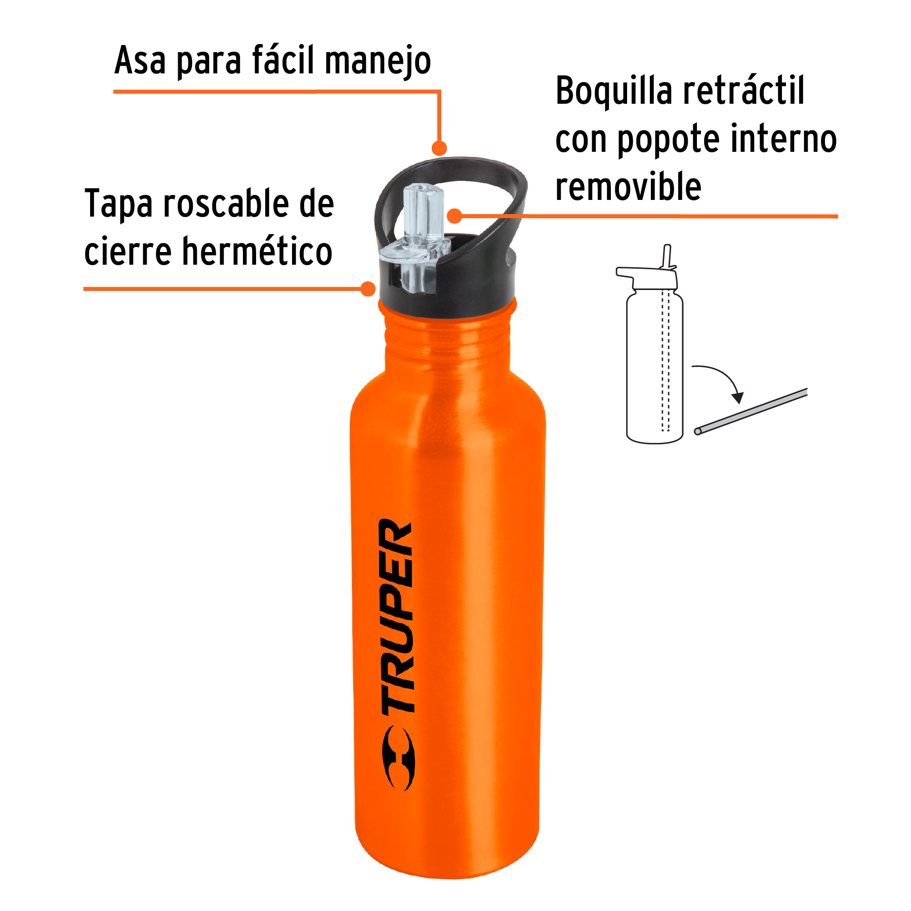 Termo de 750ml de aluminio