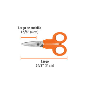 Tijera para oficina Acero Inoxidable de 5-1/2