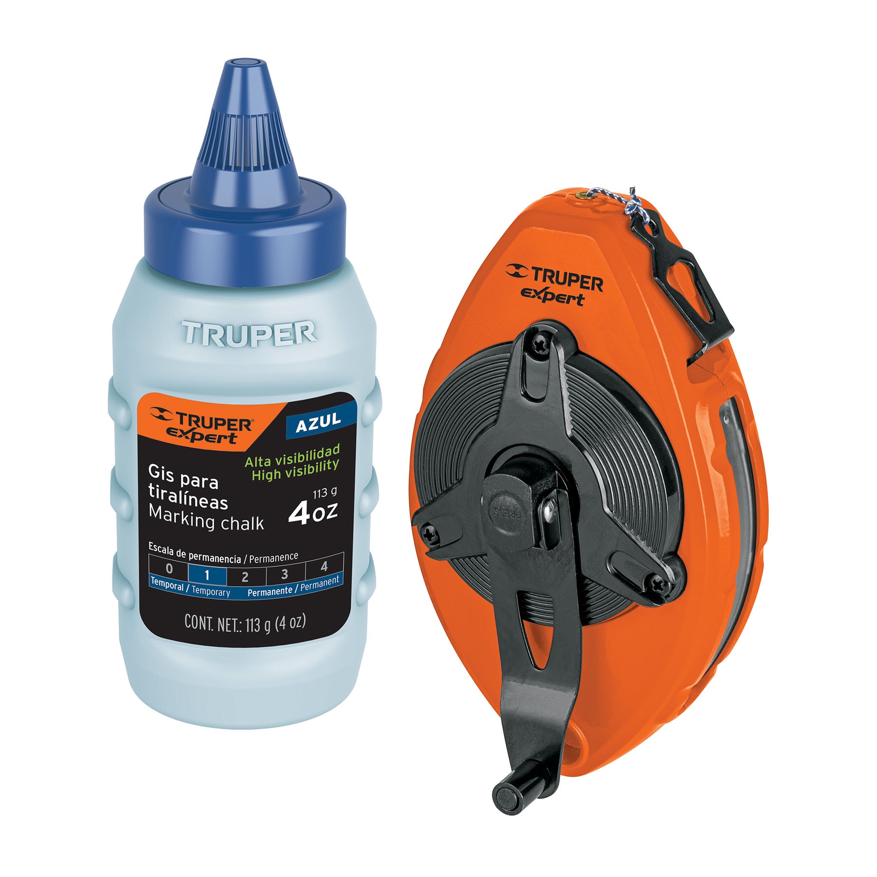 Tiralineas 30m uso rudo, cuerpo de aluminio