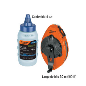 Tiralineas 30m uso rudo, cuerpo de aluminio