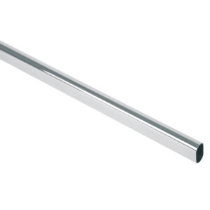Tubo ovalado cromado para closet de 3m dimetro 1"