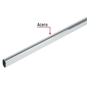 Tubo ovalado cromado para closet de 3m dimetro 1"